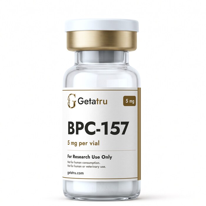 Getatru BPC-157 vial packaging illustration.
